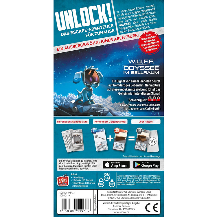 Unlock! 11 - Einzelszenario 3: W.U.F.F. Odyssee im Bellraum