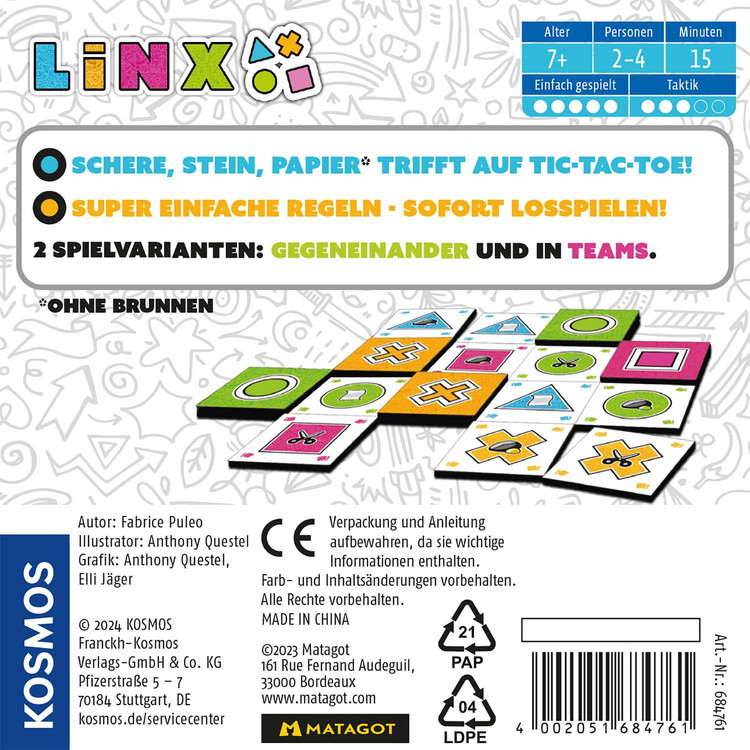 Linx: Schere, Stein & TIC-TAC-TOE