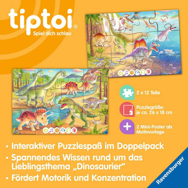 tiptoi Puzzle für kleine Entdecker: Dinosaurier